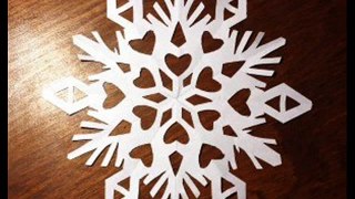 МК - новогодние снежинки как вырезать ----- Christmas snowflake with their hands