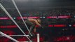 Seth Rollins hits a flying elbow drop onto the announce table: Slow Mo Replay from Royal Rumble 201