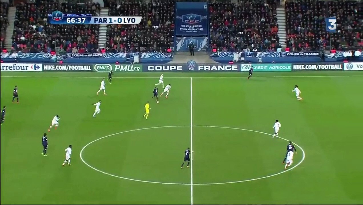 2-0 Zlatan Ibrahimovic Second Goal - PSG v. Lyon 10.02.2016 HD
