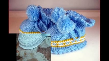 Приданое для малыша.  Вяжем пинетки спицами