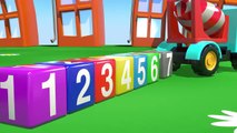 Çizgi film İş Makineleri Beton mikseri Bölüm 5(Sayılar öğreniyoruz)