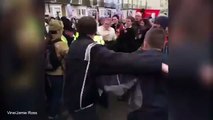 Police CLASH with protestors amid violence in Newcastle