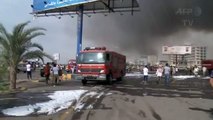 Yemeni forces and Al-Qaeda militants clash in Aden (FULL HD)