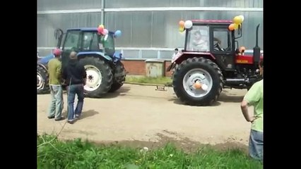 Тракторы, кто сильнее- Беларус МТЗ 82 vs New Holland TL90