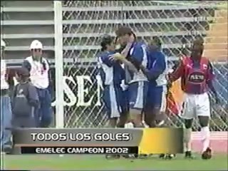 D.Quito 0 - Emelec 4 - (Resumen del partido 10 Febrero 2002)