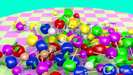 Apple Lollipop Finger Family Rhyme - Daddy Finger Song For Kids 3D