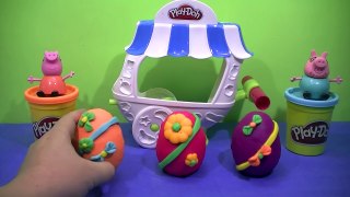 PLAY DOH FUN SURPRISE!!- Kinder surprise eggs peppa pig LEGO funny videos