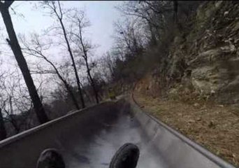 Man Rides Down Great Wall of China Slide at Incredible Speed