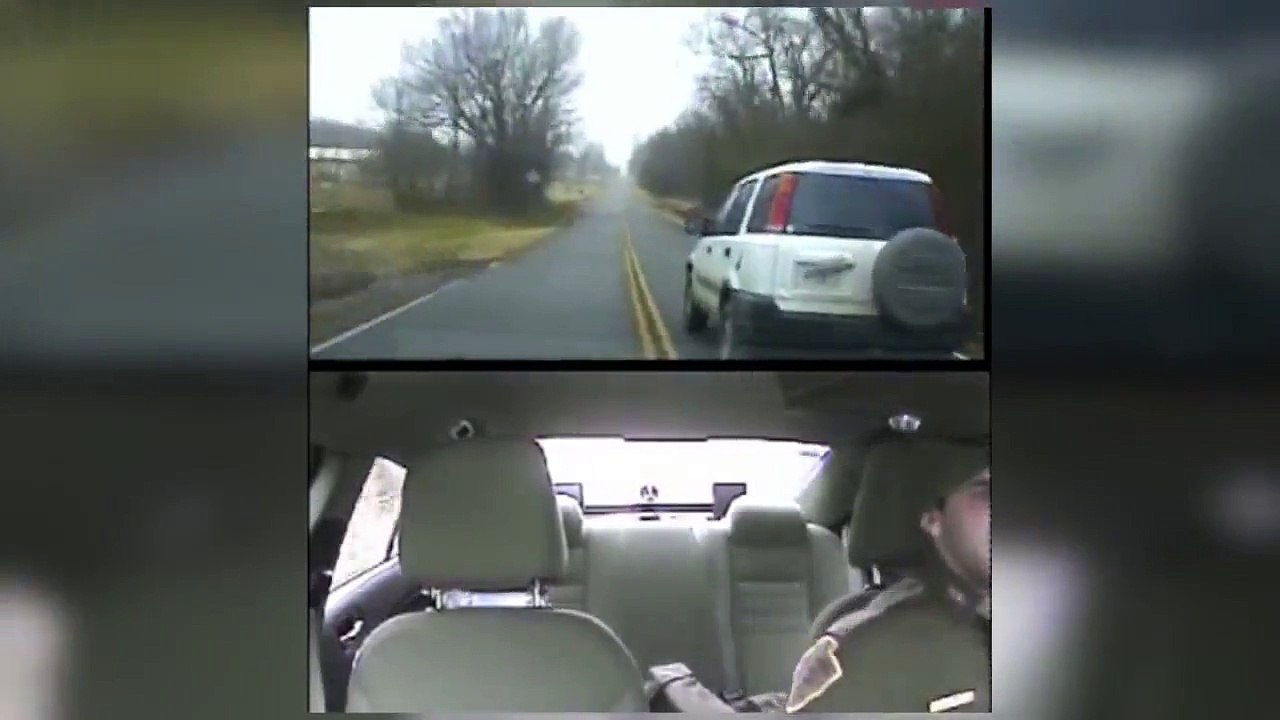 Dashcam Shows Bank Robbery Suspect Fleeing, Shootout
