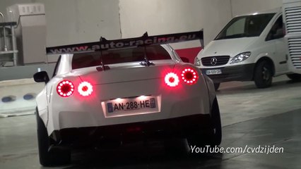 Liberty Walk Nissan GT-R R35 w/ Akrapovic Exhaust - Start up & Accerleration Sound!