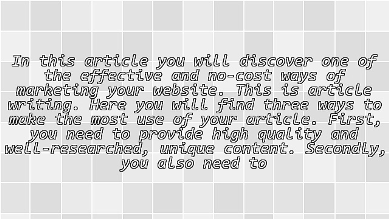 How To Market a Website By Writing Articles