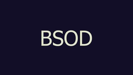 BSOD meaning and pronunciation