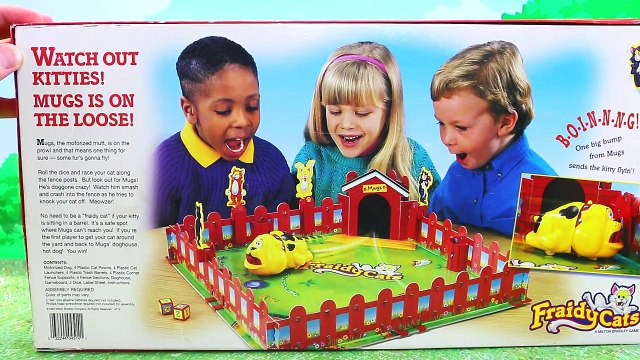 Fraidy Cats Board GAME Family Fun Night Game Challenge Cat & Dog Chase + Surprise Toys DisneyCarToy