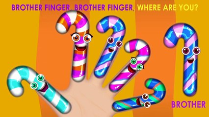 Candy Cane Finger Family / Nursery Rhymes Lyrics
