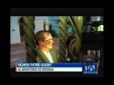 Ricardo Patiño es el octavo Ministro de Defensa en el gobierno de Correa