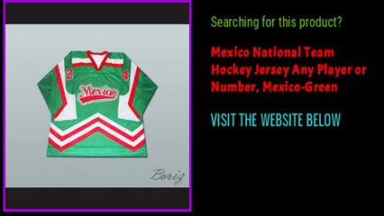 Mexico National Team Hockey Jersey Any Player or Number, Mexico-Green