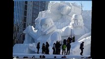 Japanese Army Uses 3,500 Tons Of Snow To Create Massive Star Wars Sculpture For Snow Festi