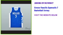 Greece Vassilis Spanoulis 7 Basketball Custom Jersey