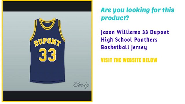 Jason Williams 33 Dupont High School Panthers Basketball Custom Jersey