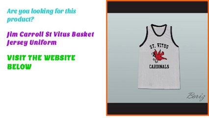 Jim Carroll St Vitus Basket Jersey Uniform
