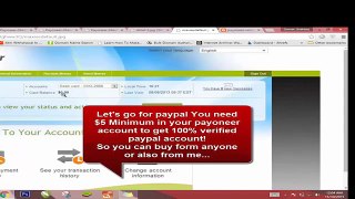 How to verify a paypal account with payoneer account 100% work 2016 trick