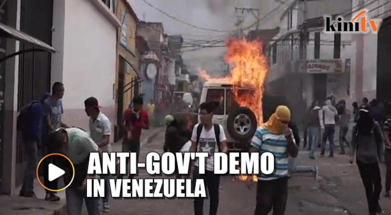 Anti-gov't demos in Venezuela turns violent