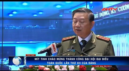 Bộ Công an mít tinh chào mừng thành công Đại hội XII của Đảng