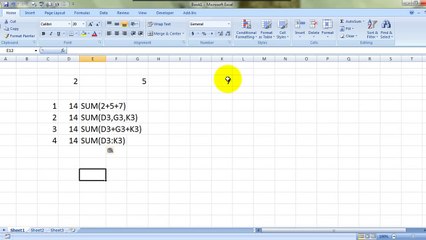 Add Numbers in Excel with 5 Variations Hindi