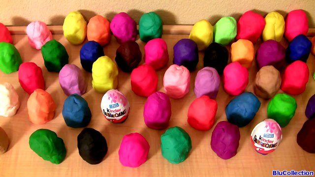 50 Play Doh Surprise Eggs! Marvel Angry Birds Spiderman Avengers Monsters CARS Mickey SpongeBob