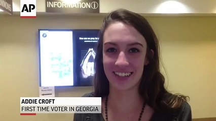 Descargar video: Teen Voter in Georgia Casts First Ballot