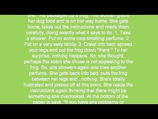 Snatch Eating Frogs Joke