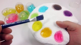 How To Make Rainbow Slime palette Clay Learn the Recipe DIY 무지개 물감판 액체괴�