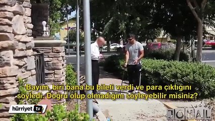 Utandıran sosyal deney. Kör insandan hırsızlık!