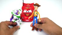 Disney Toy Story Sheriff Woody and Buzz Lightyear ridin Lightning McQueen Cars Toys