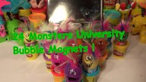 24 Surprise Eggs , Funny Face Eggs with Monsters University Bubble Magnets inside Mike and Sully an