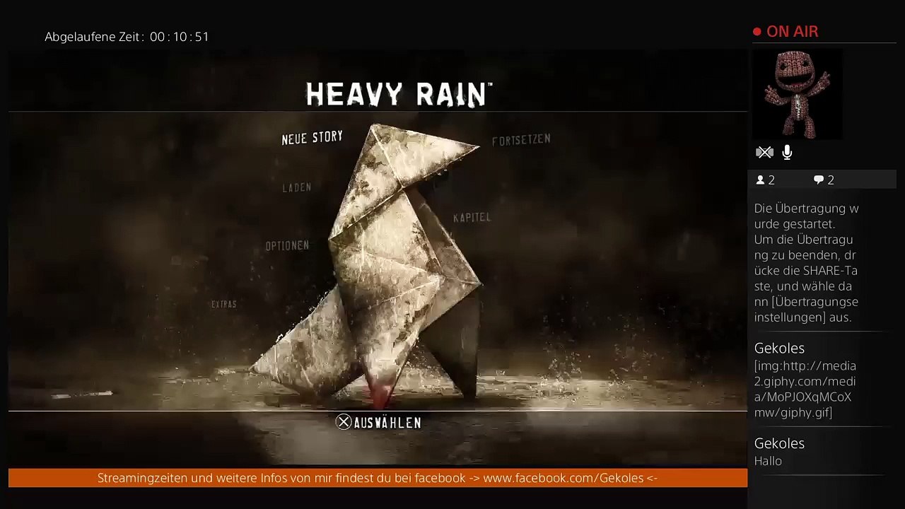 Gekoles vs. Heavy Rain (Stream vom 04.03.2016)
