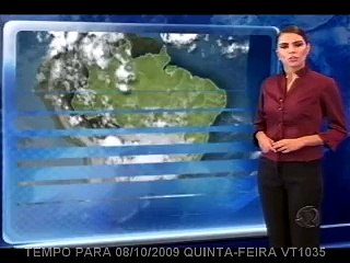 20091008 PREVISÃO DO TEMPO PARA 08/10/2009 QUINTA-FEIRA COM CAMILA BUSNELLO