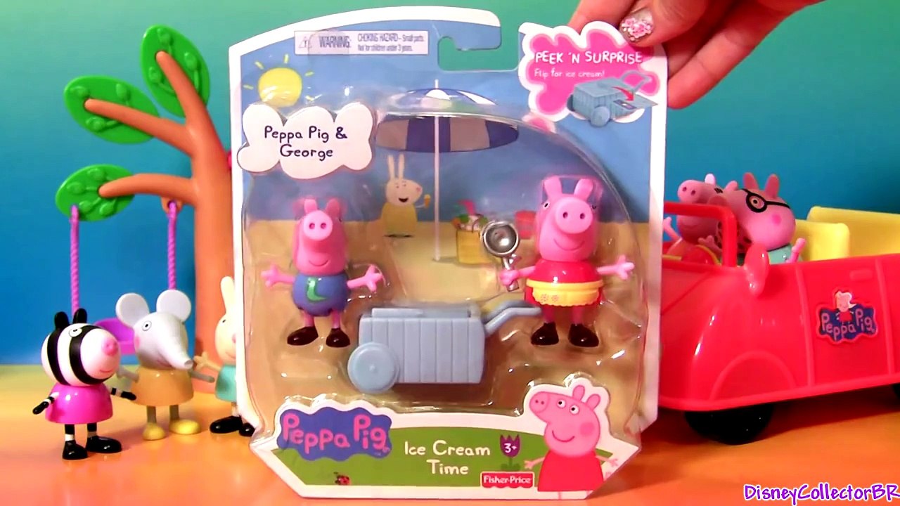 Peppa Pig Ice Cream Picnic Time with Brother George Making Playdoh Ice Cream Cones in the Treehouse