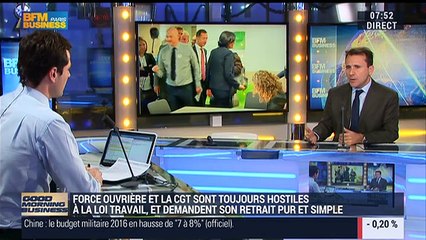 "Il faut faire en sorte que les principes-clés de la loi El Khomri puissent être maintenus", Thibault Lanxade - 04/03