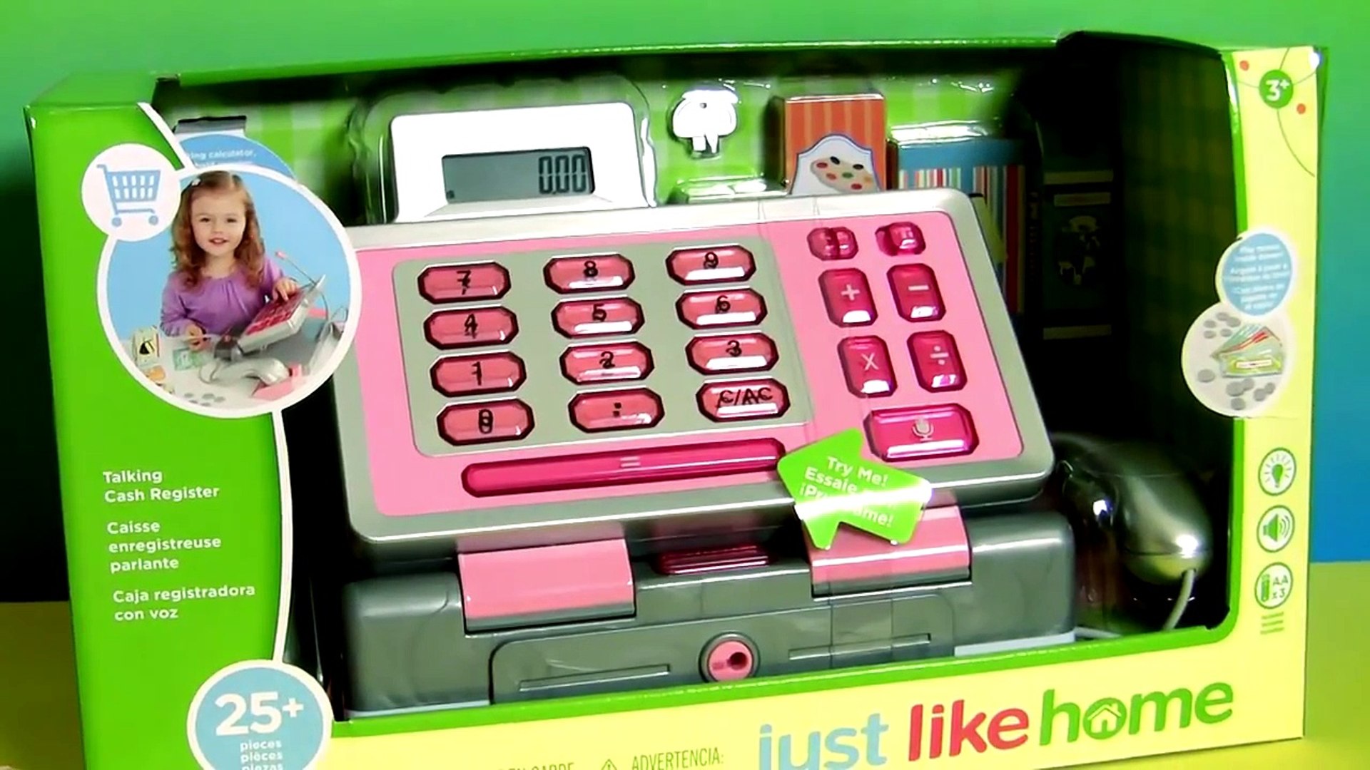 Just Like Home Pink Cash Register Toy Play Doh Surprise Toys Eggs - Caja  Registradora para Niñas - Vidéo Dailymotion