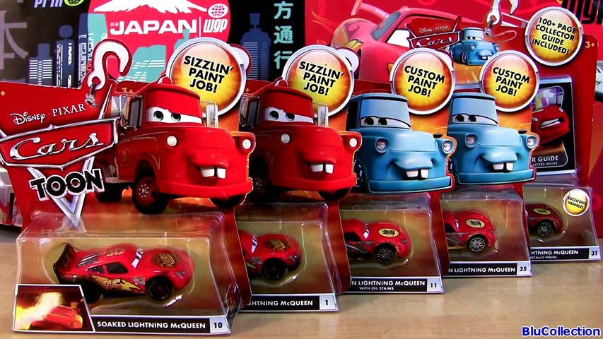 5 McQueen Cars Toon Dragon Lightning McQueen Oil Stains Metallic