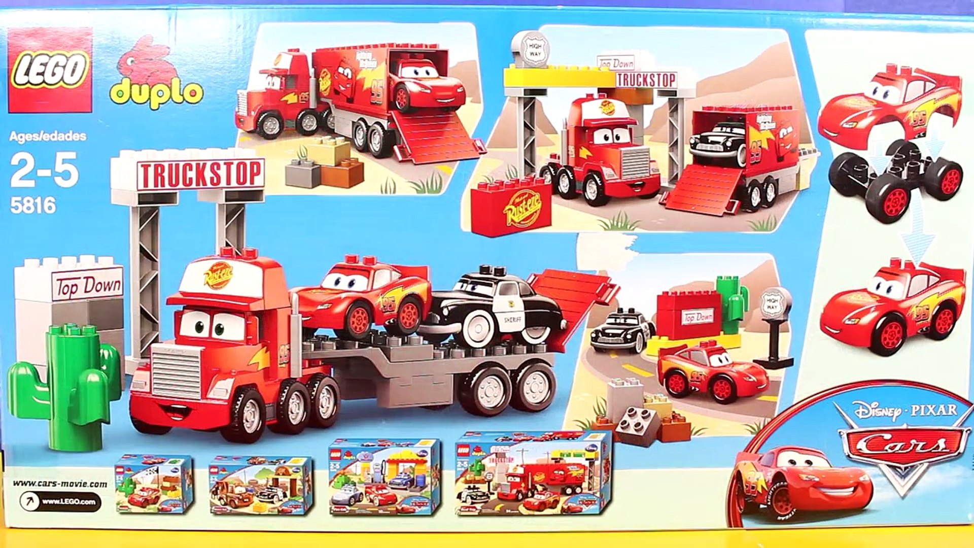 Lego Duplo Disney Pixar Cars Mack's Road Trip With Lightning McQueen  Sheriff Mack - video Dailymotion