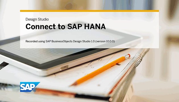 Connect to SAP HANA SAP BusinessObjects Design Studio 1.0