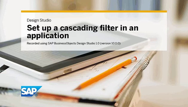 Create a cascading filter in an application SAP BusinessObjects Design Studio 1.0