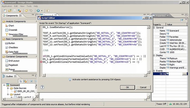 Create a scorecard using SAP BW Bex Query exceptions SAP BusinessObjects Design Studio 1.0