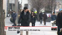 Severe cold wave grips Korea, Asia and eastern United States