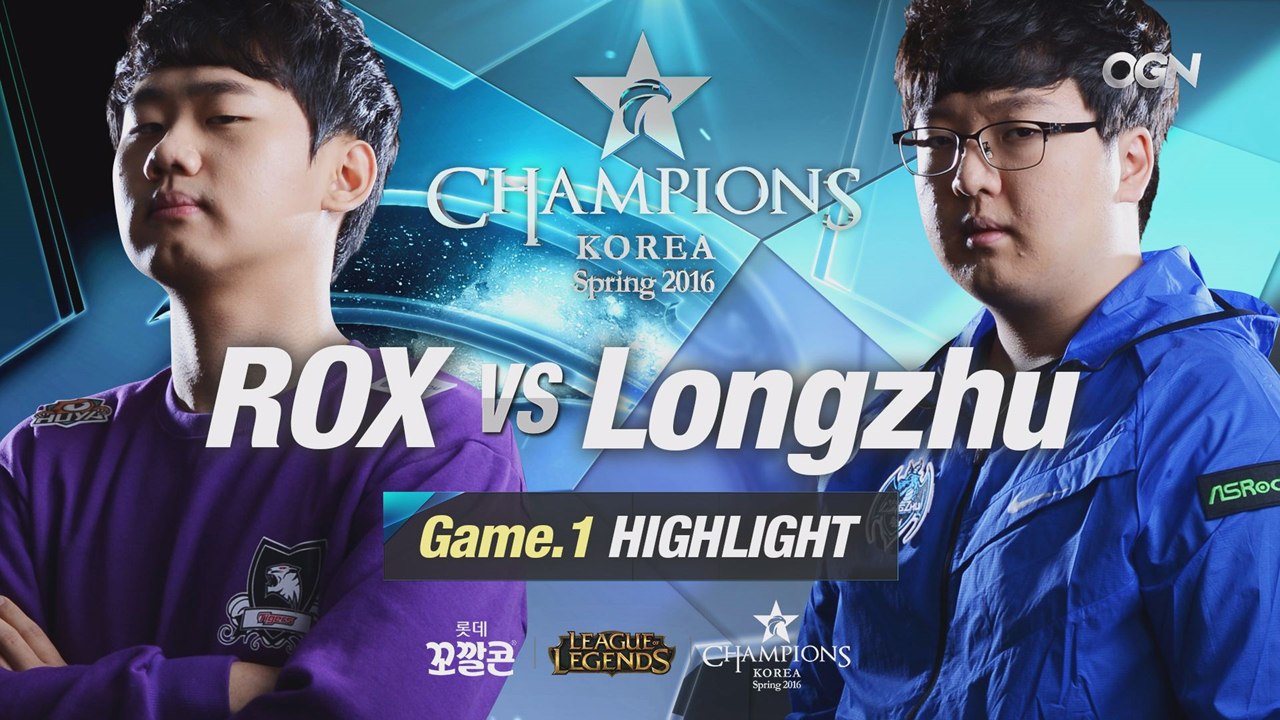 [H/L 2016.03.03] ROX vs Longzhu Game 1 - RO2 l 롯데 꼬깔콘 LoL Champions Korea Spring 2016