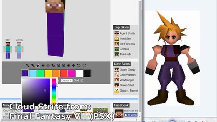 Final Fantasy Vii Cloud Strife Minecraft Skin Design Speed Run Video Dailymotion