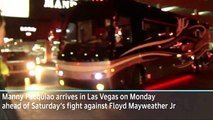 Manny Pacquiao Arrives In Las Vegas Ahead Of Showdown With Floyd Mayweather(VIDEO)!!!