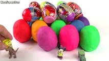 30 Play Doh Surprise Eggs Kinder surprise eggs unboxing Cars 2 Mickey Mouse Dora the Explo